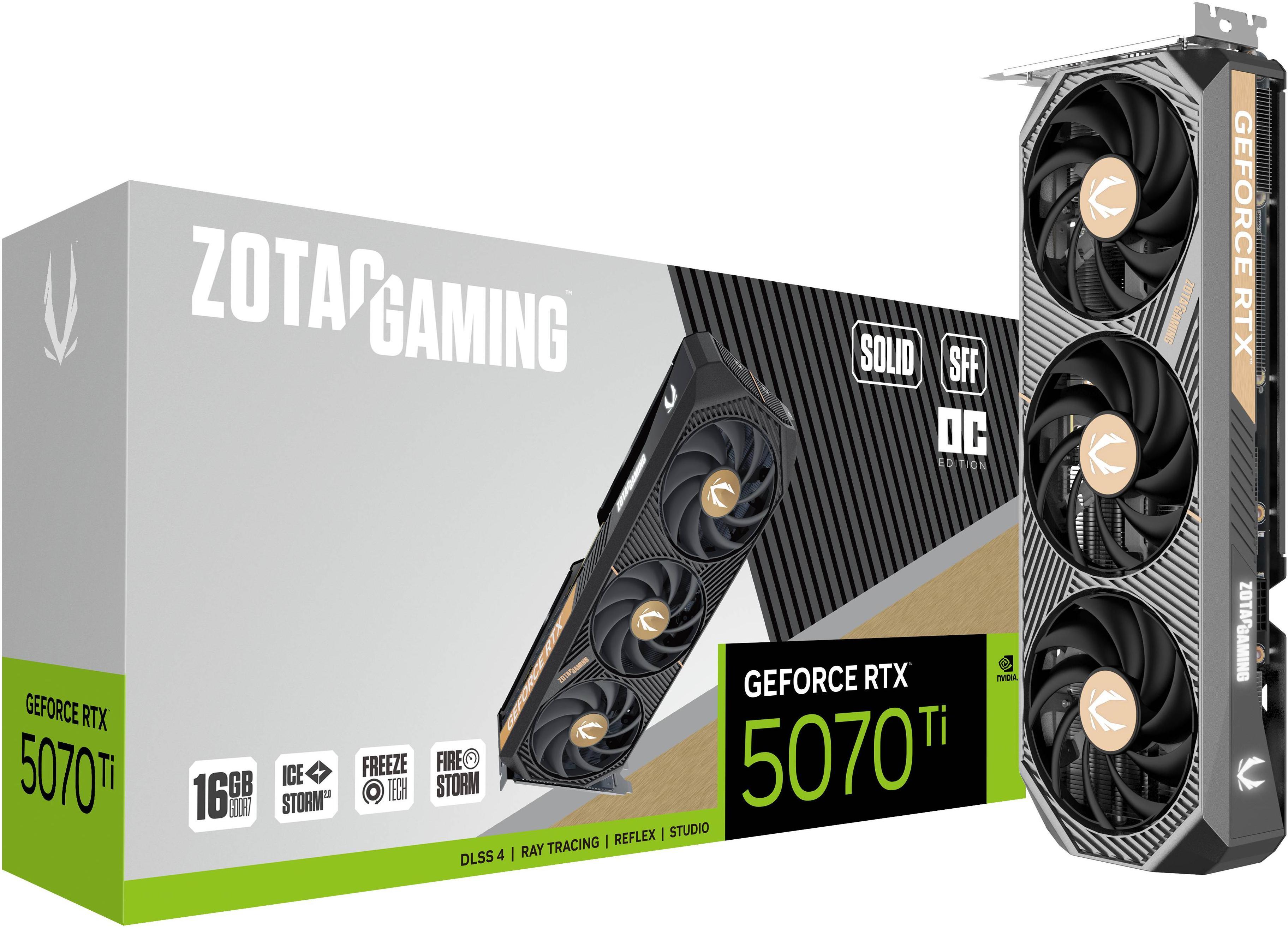 Zotac - Gráfica ZOTAC GeForce® RTX 5070 Ti Solid SFF OC 16GB GDDR7 DLSS4