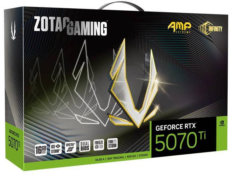 Zotac - Tarjeta Gráfica ZOTAC GeForce® RTX 5070 Ti AMP Extreme INFINITY 16GB GDDR7 DLSS4