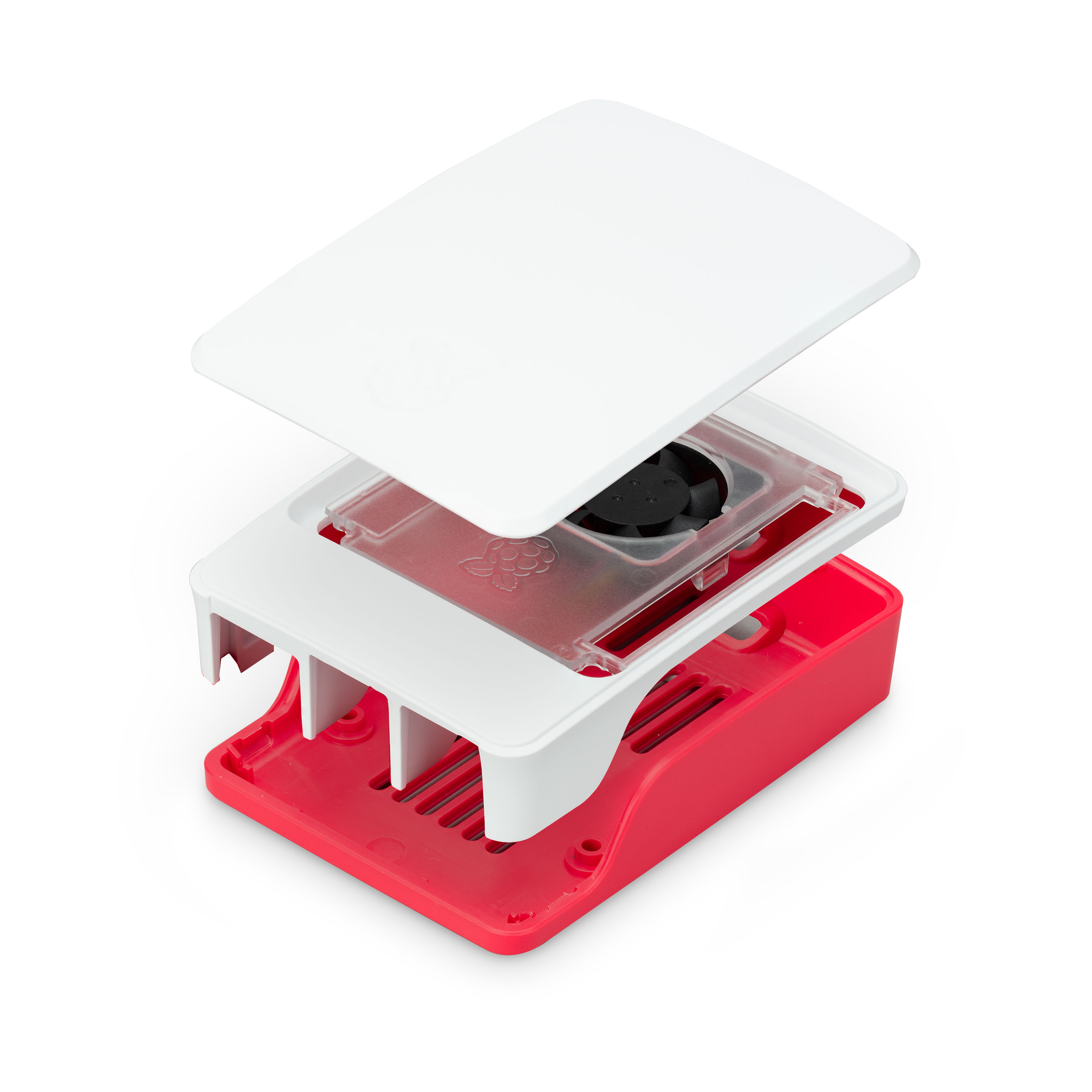 Raspberry - Caja Oficial para Raspberry Pi 5 em Branco/Vermelho