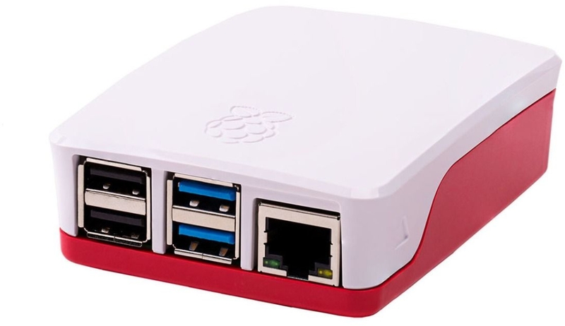 Raspberry - Caja Externa Oficial para Raspberry Pi 4 em Blanco/Rojo