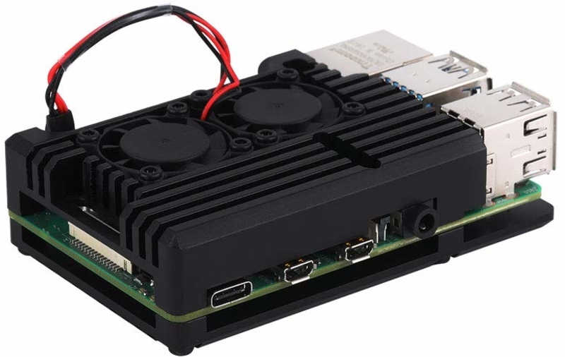 Raspberry - Caja Externa Joy-iT Block Active para Raspberry Pi 4 Alumínio Activo Negro