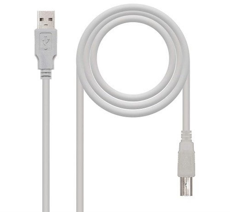 Cable USB 2.0 Nanocable USB-A/M para USB-B/M 1 M Bege
