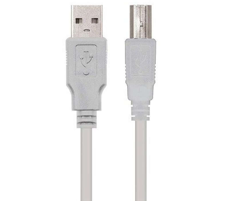 Nanocable - Cable USB 2.0 Nanocable USB-A/M para USB-B/M 1 M Bege