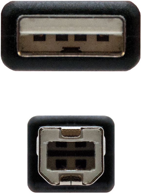 Nanocable - Cable USB 2.0 Nanocable USB-A/M para USB-B/M 1.8 M Negro