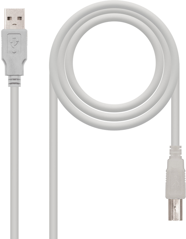 Cable USB 2.0 Nanocable USB-A/M para USB-B/M 1.8 M