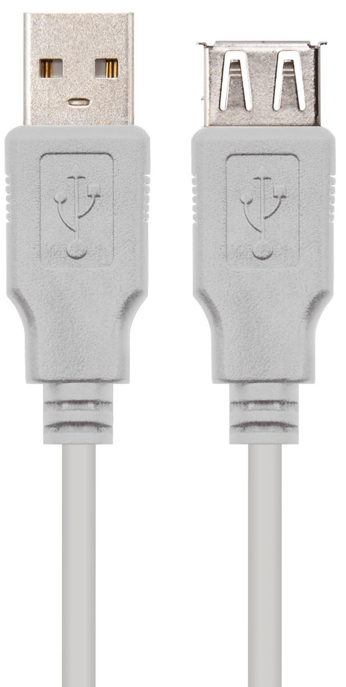 Nanocable - Cable USB 2.0 Nanocable USB-A M/F 1 M Bege