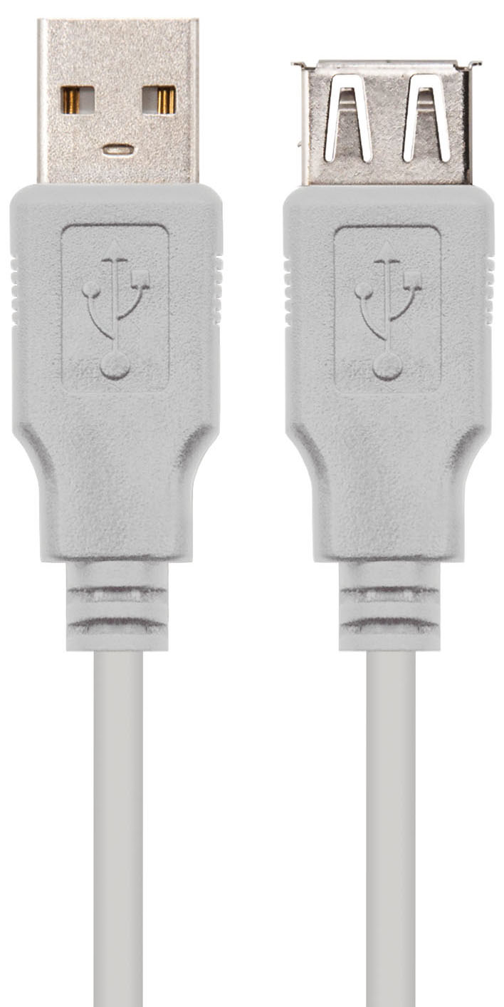 Nanocable - Cable USB 2.0 Nanocable USB-A M/F 3 M Bege