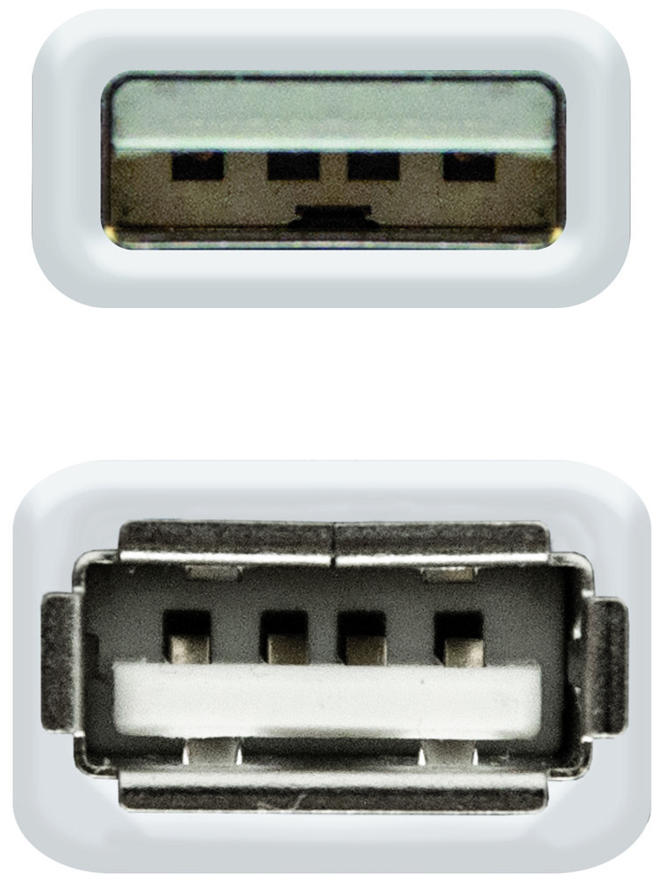 Nanocable - Cable USB 2.0 Nanocable USB-A M/F 3 M Bege