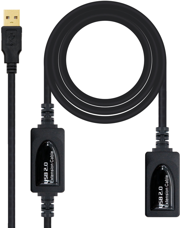 Cable USB 2.0 Nanocable Prolongador c/ Amplificador USB-A M/F 10 M