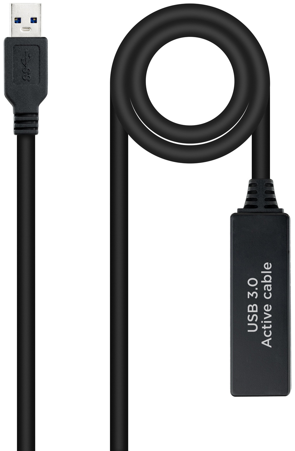 Cable USB 3.0 Nanocable Prolongador USB-A M/F 10 M Negro