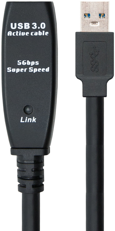 Cable USB 3.0 Nanocable Prolongador USB-A M/F 15 M Negro