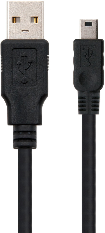Nanocable - Cable USB 2.0 Nanocable USB-A/M para Mini USB-B/M 0.5 M Negro