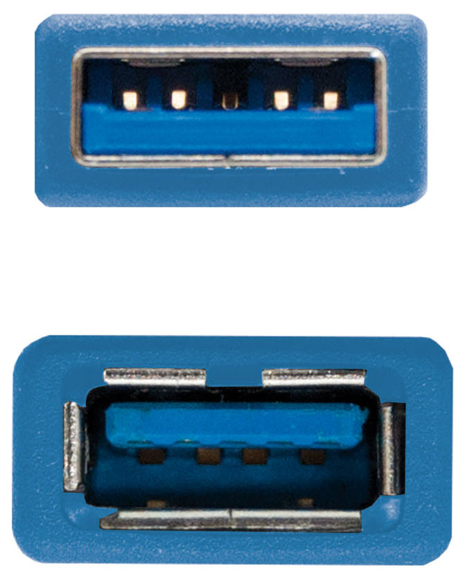 Nanocable - Cable USB 3.0 Nanocable USB-A M/F 1 M Azul