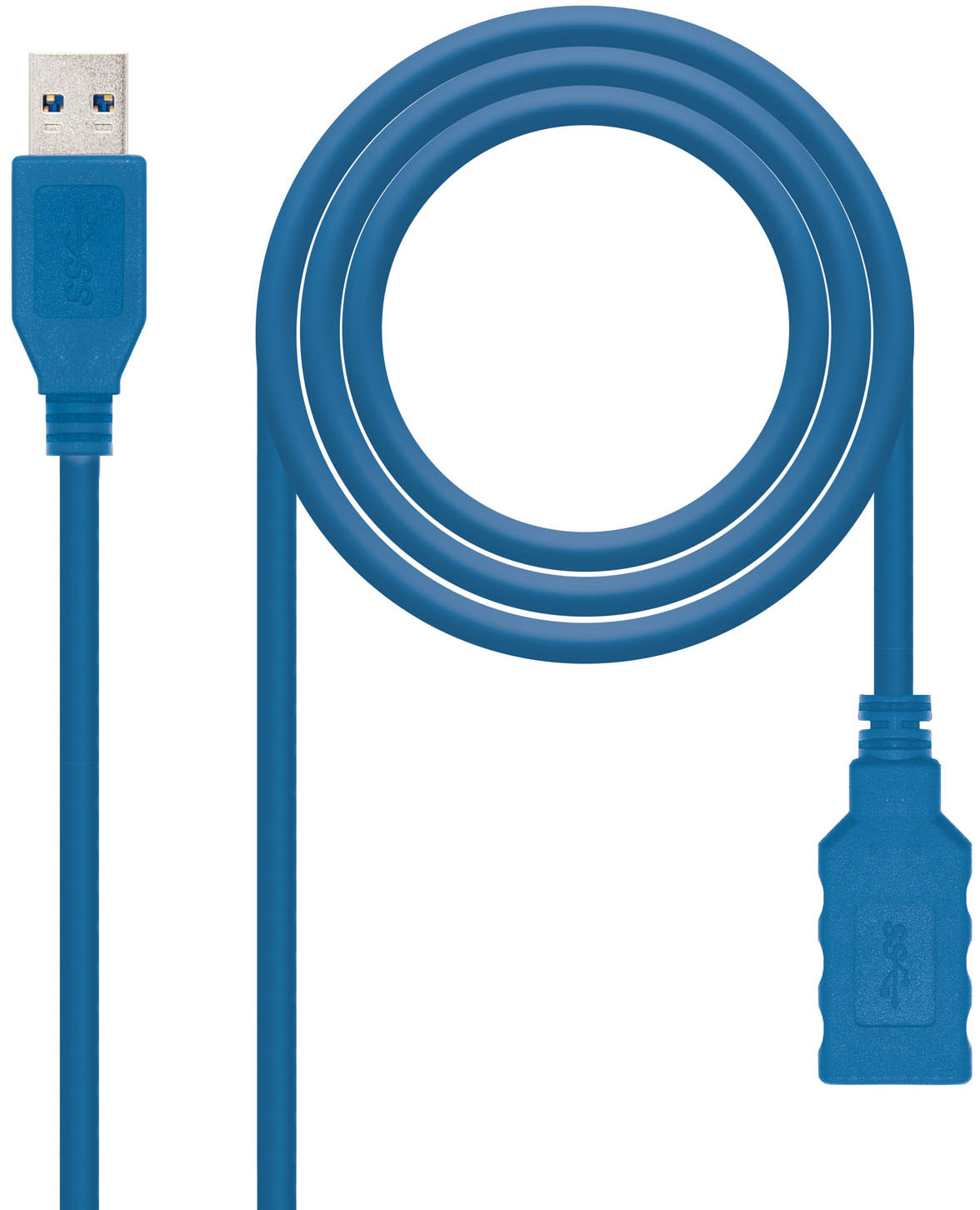 Cable USB 3.0 anoCable USB-A M/F 2 M Azul