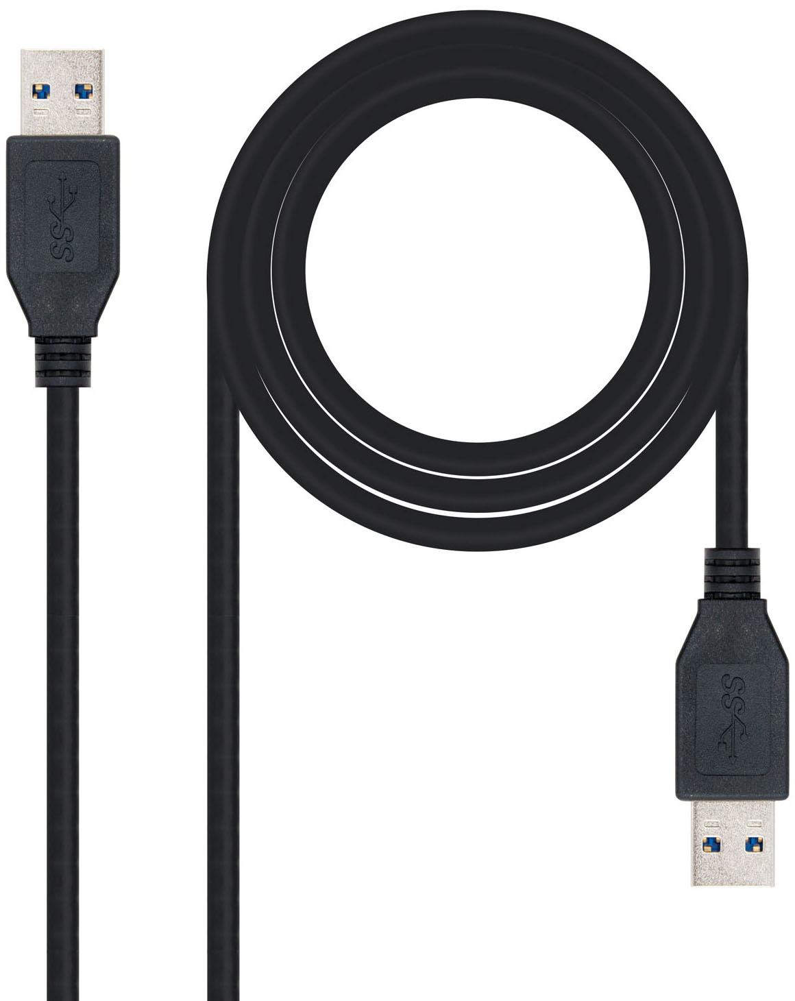 Cable USB 3.0 Nanocable USB-A M/M 1 M Negro