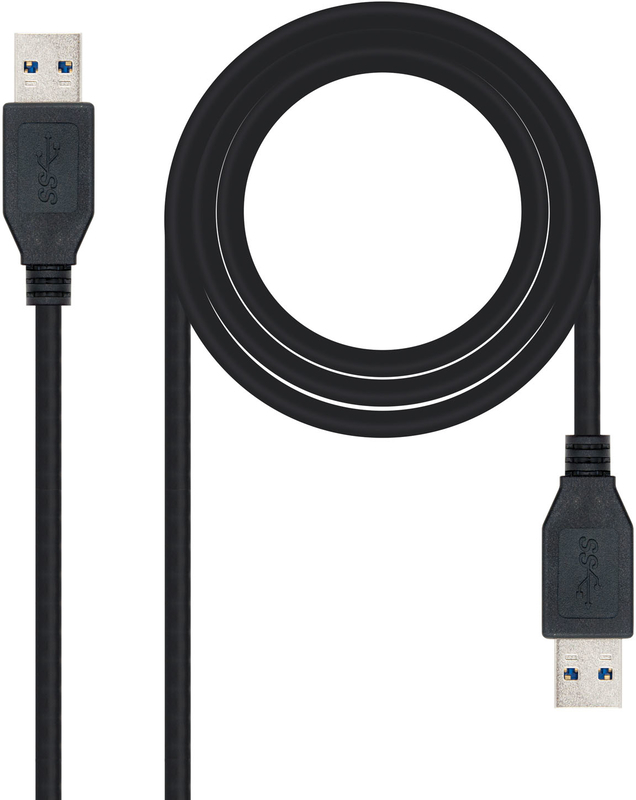 Cable USB 3.0 Nanocable USB-A M/M 2 M Negro