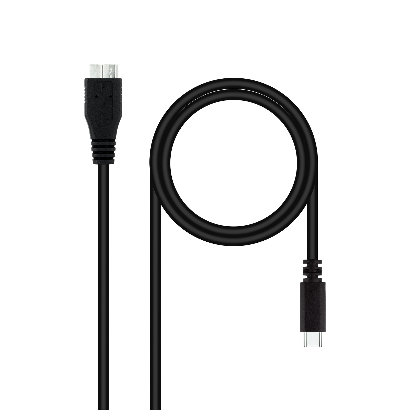 Cable USB 3.0 Nanocable USB-C/M-Micro USB-B/M 1 M Negro