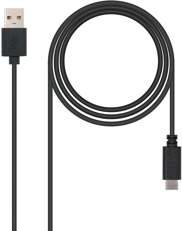 Cable USB 2.0 3A Nanocable USB-C/M para USB-A/M 0.5 M Negro
