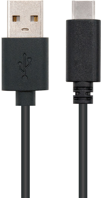 Nanocable - Cable USB 2.0 3A Nanocable USB-C/M para USB-A/M 0.5 M Negro