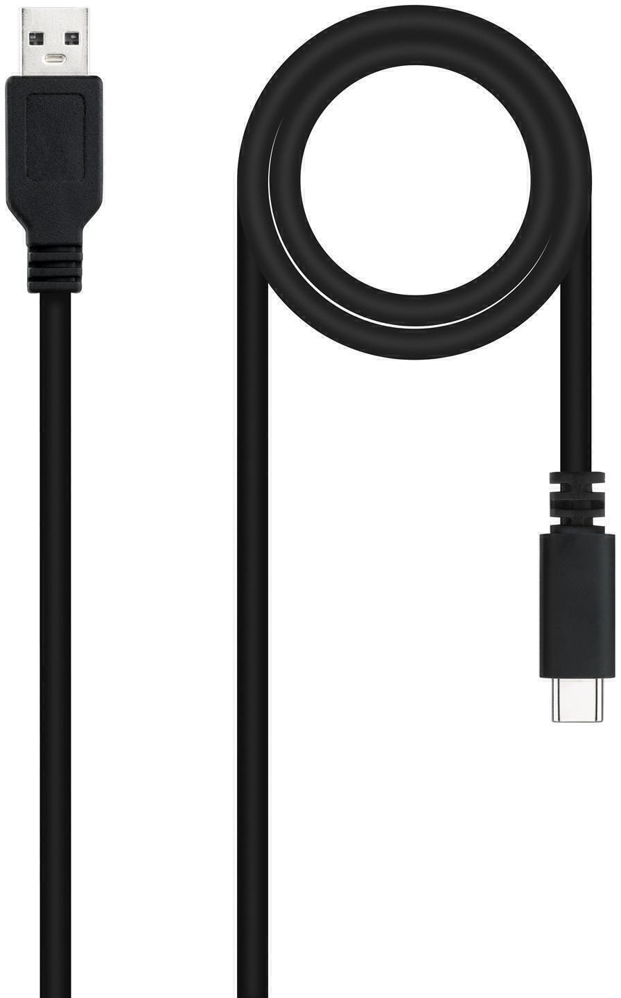 Cable USB 2.0 3A Nanocable USB-C/M para USB-A/M 1.5 M Negro