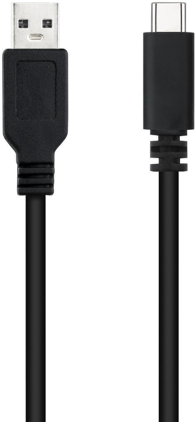 Nanocable - Cable USB 2.0 3A Nanocable USB-C/M para USB-A/M 1.5 M Negro