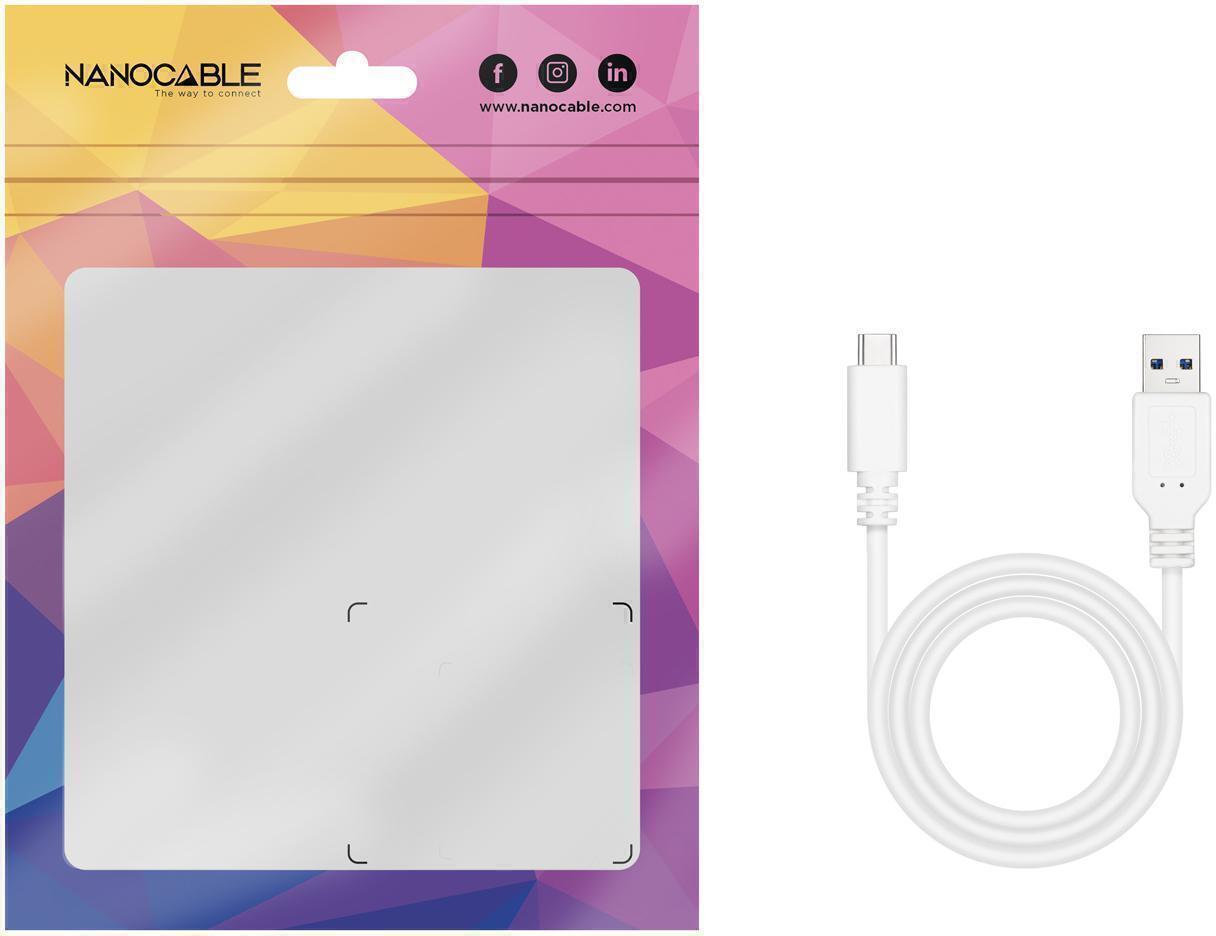 Nanocable - Cable USB 2.0 3A Nanocable USB-C/M para USB-A/M 2 M Blanco