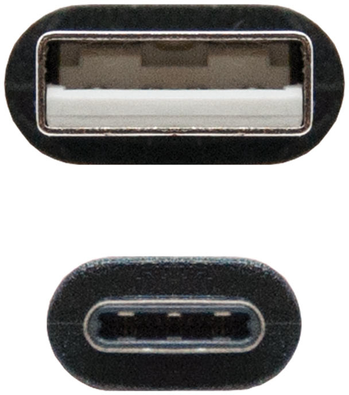 Nanocable - Cable USB 2.0 3A Nanocable USB-C/M para USB-A/M 2 M Negro