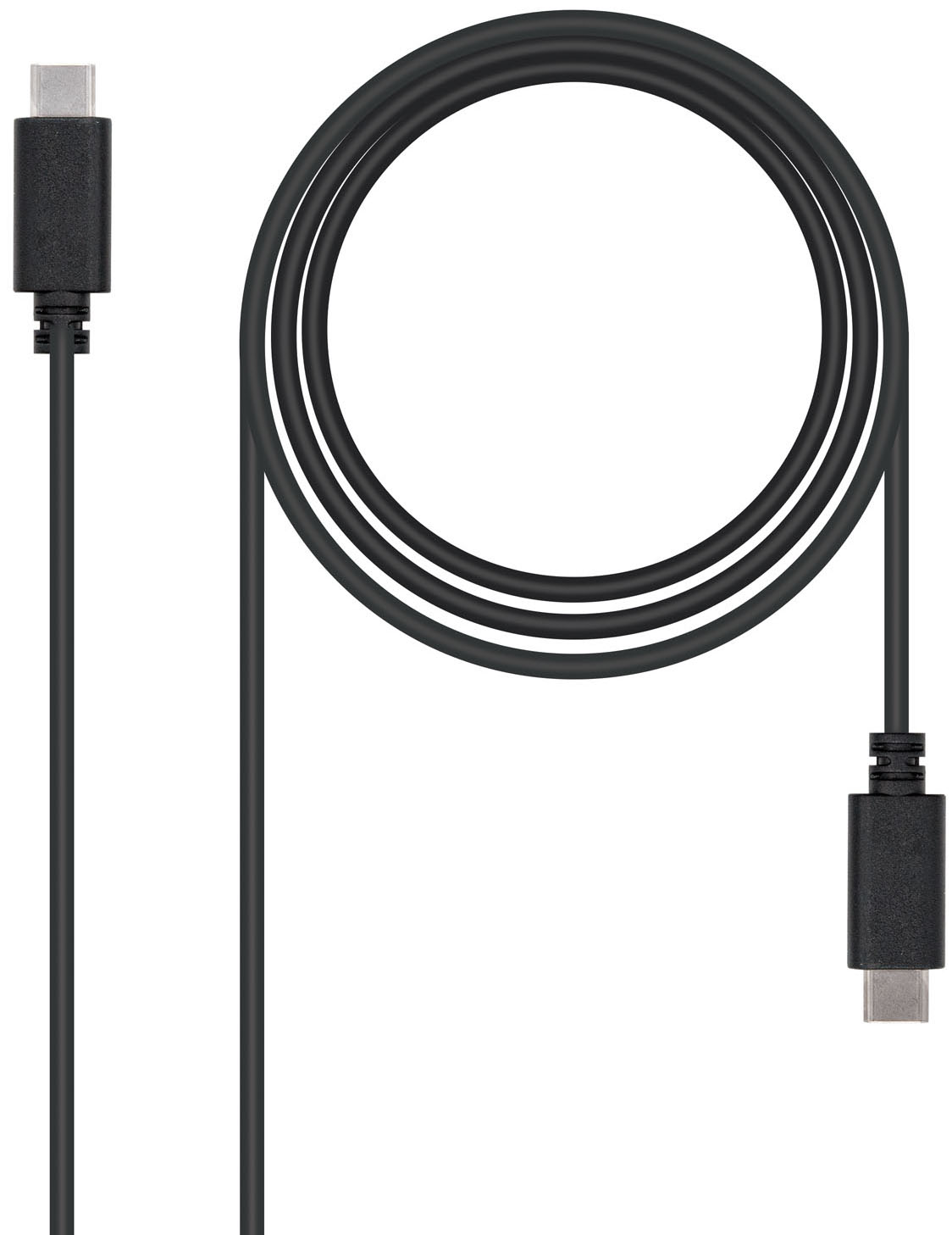 Cable USB 2.0 3A Nanocable USB-C M/M 0.5 M Negro