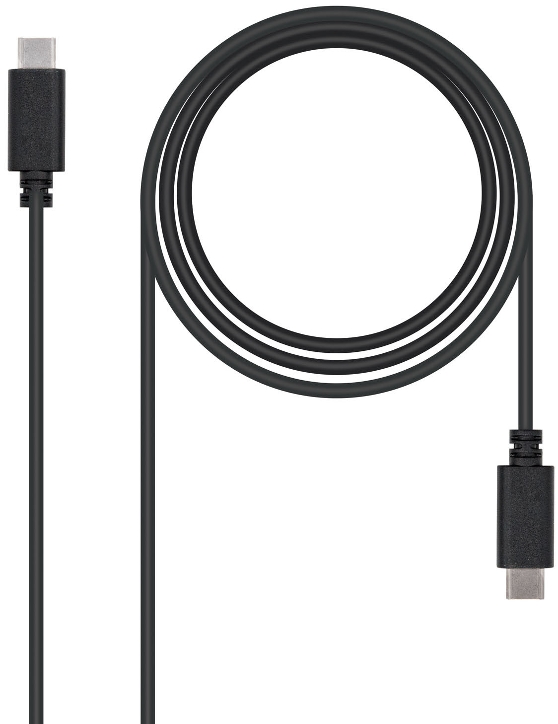 Nanocable - Cable USB 2.0 3A Nanocable USB-C M/M 0.5 M Negro