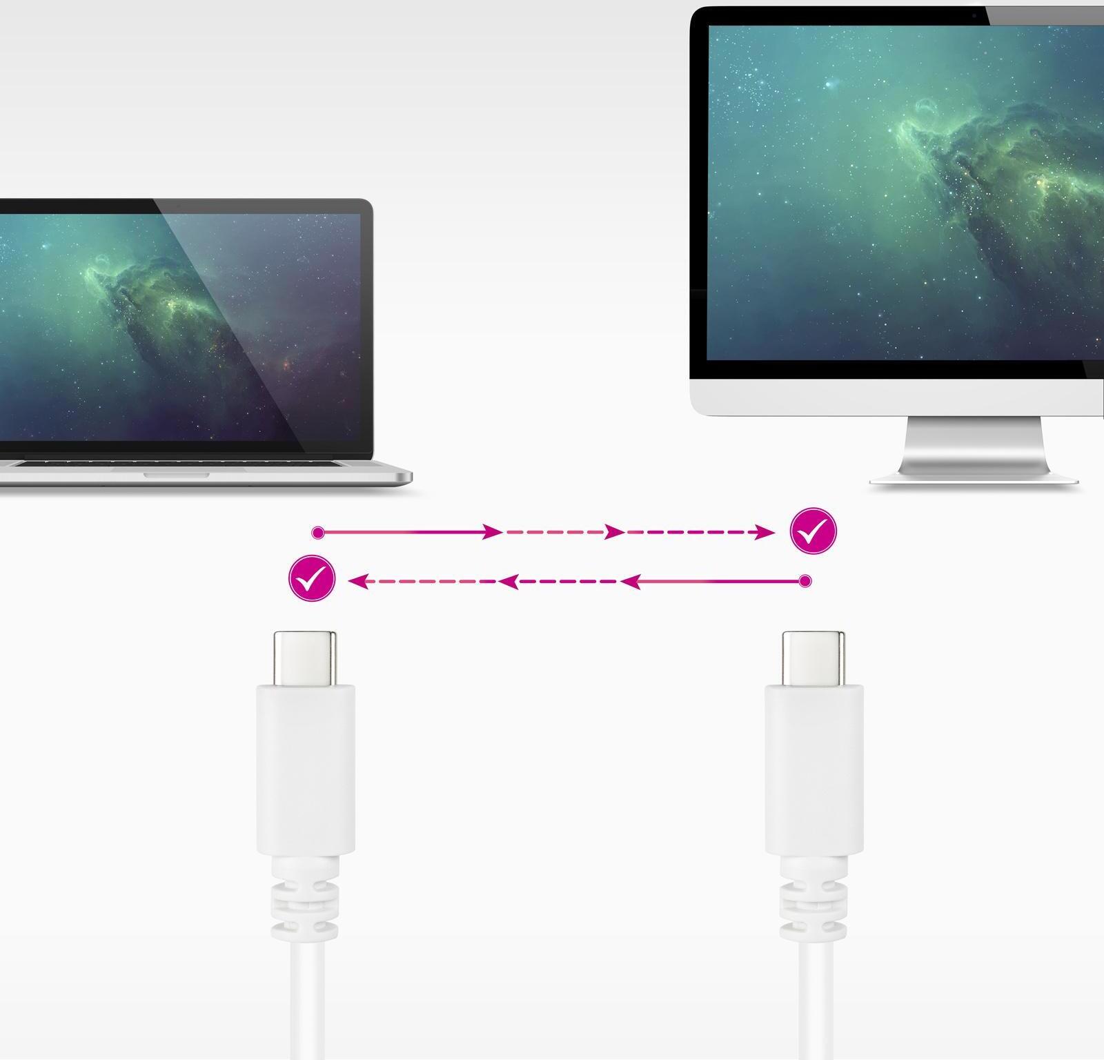 Nanocable - Cable USB 2.0 3A Nanocable USB-C M/M 1.5 M Blanco