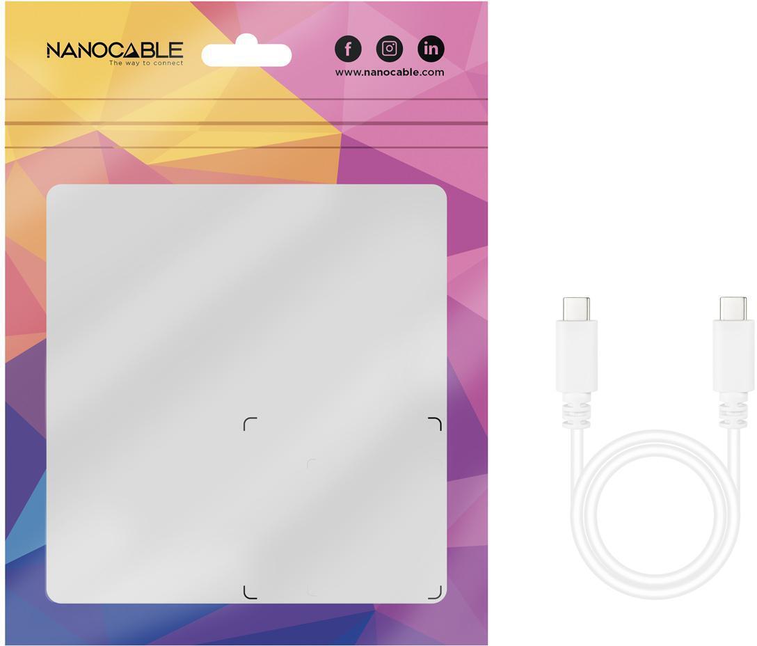 Nanocable - Cable USB 2.0 3A Nanocable USB-C M/M 1.5 M Blanco