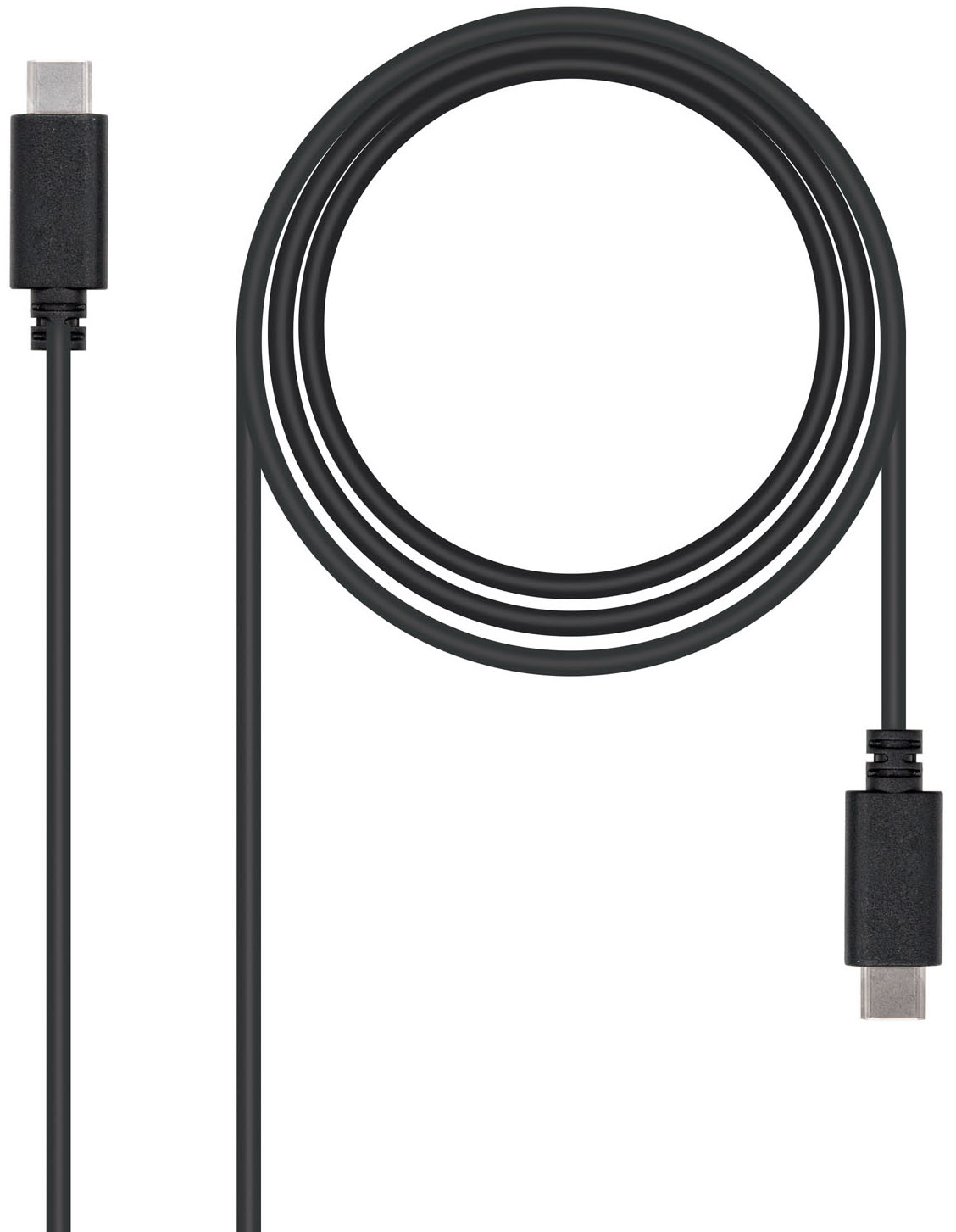 Cable USB 2.0 3A Nanocable USB-C M/M 1 M Negro