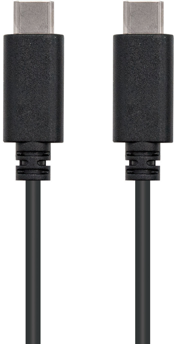 Nanocable - Cable USB 2.0 3A Nanocable USB-C M/M 1 M Negro