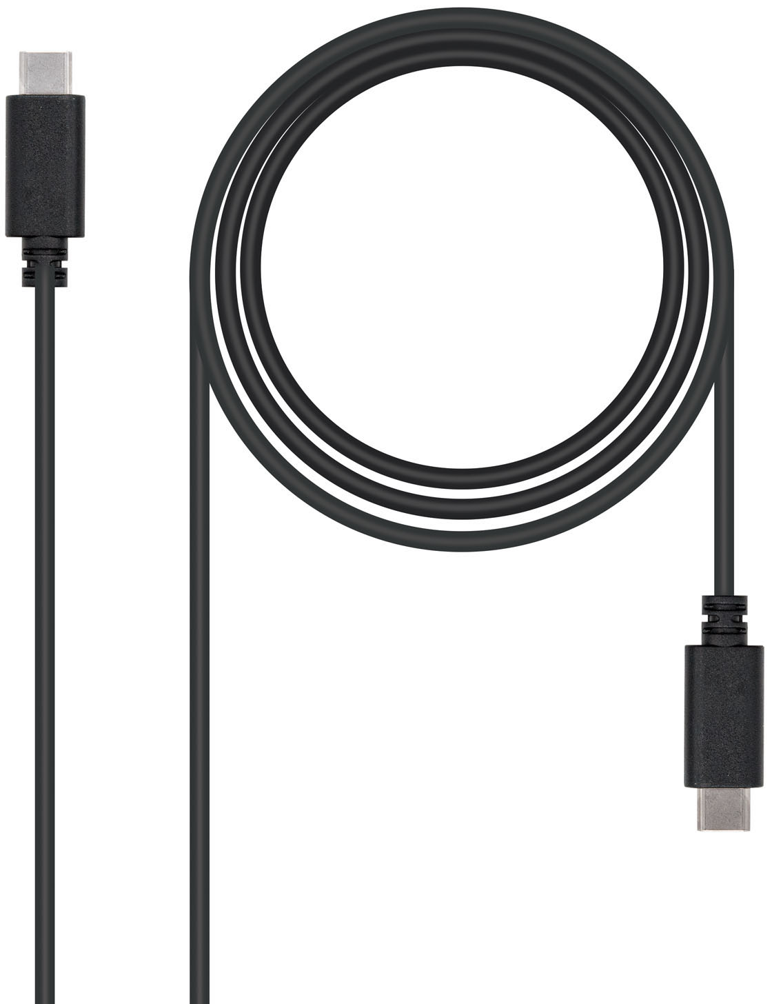 Cable USB 2.0 3A Nanocable USB-C M/M 2 M Negro