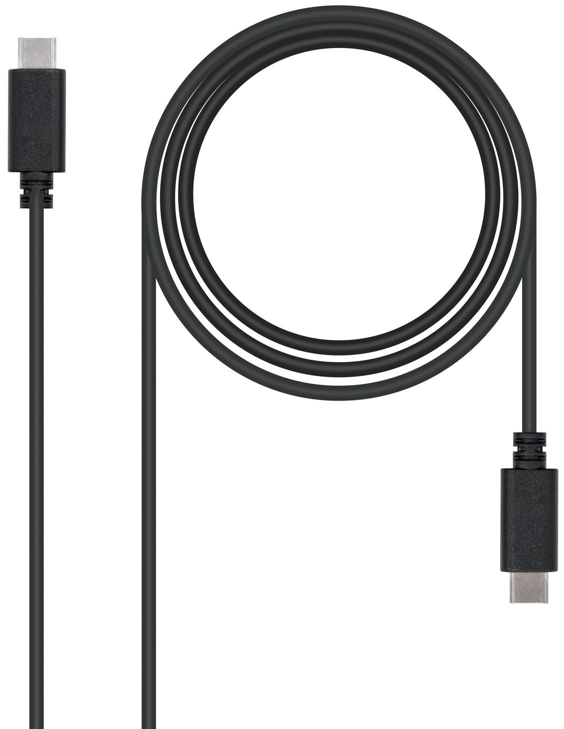 Cable USB 2.0 3A Nanocable USB-C M/M 3 M Negro
