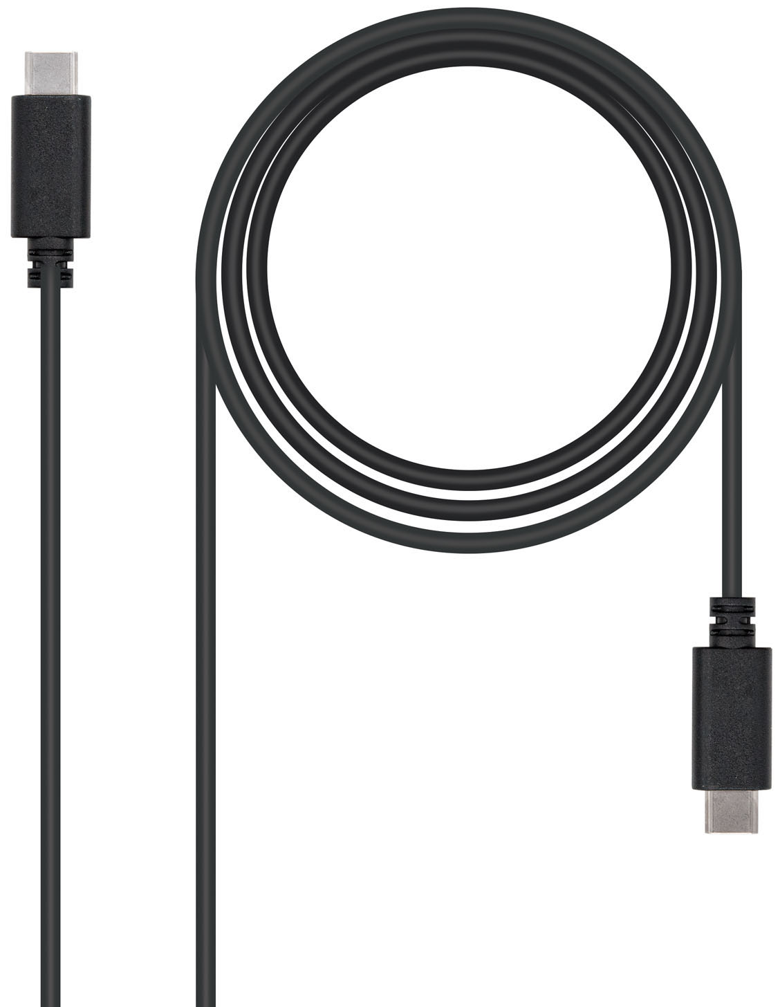 Nanocable - Cable USB 2.0 3A Nanocable USB-C M/M 3 M Negro