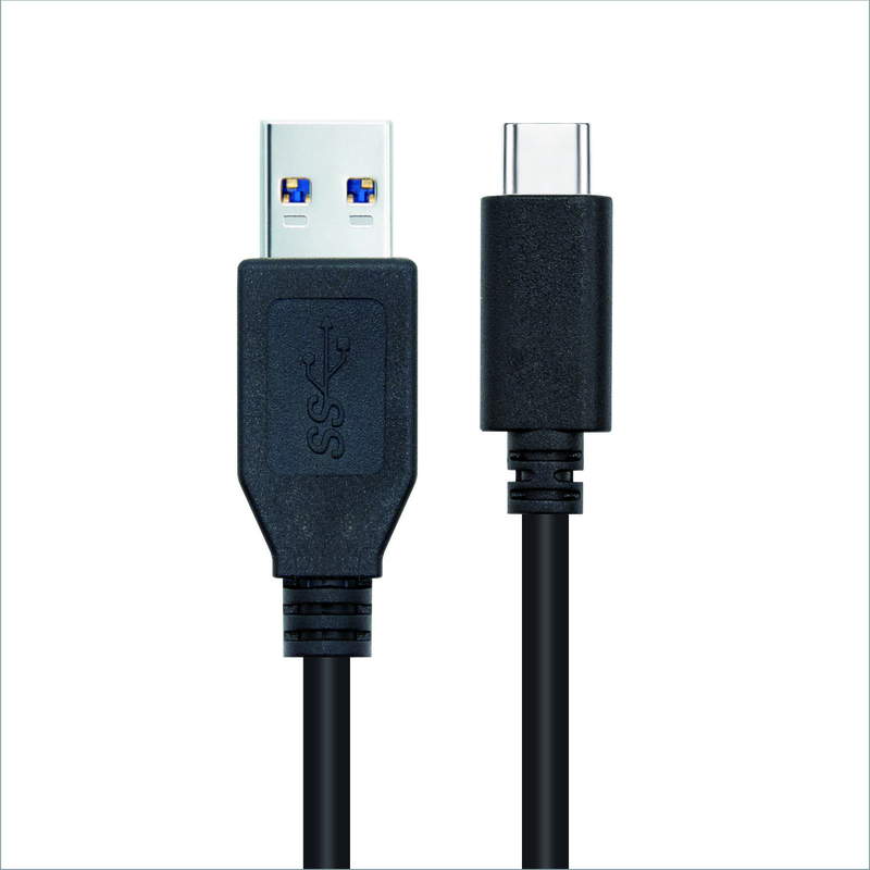 Nanocable - Cable USB 3.1 GEN2 10Gbps 3A Nanocable USB-C/M para USB-A/M 0.5 M Negro
