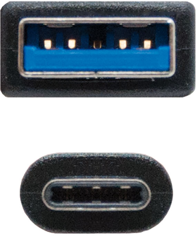 Nanocable - Cable USB 3.1 GEN2 10Gbps 3A Nanocable USB-C/M para USB-A/M 1 M Negro