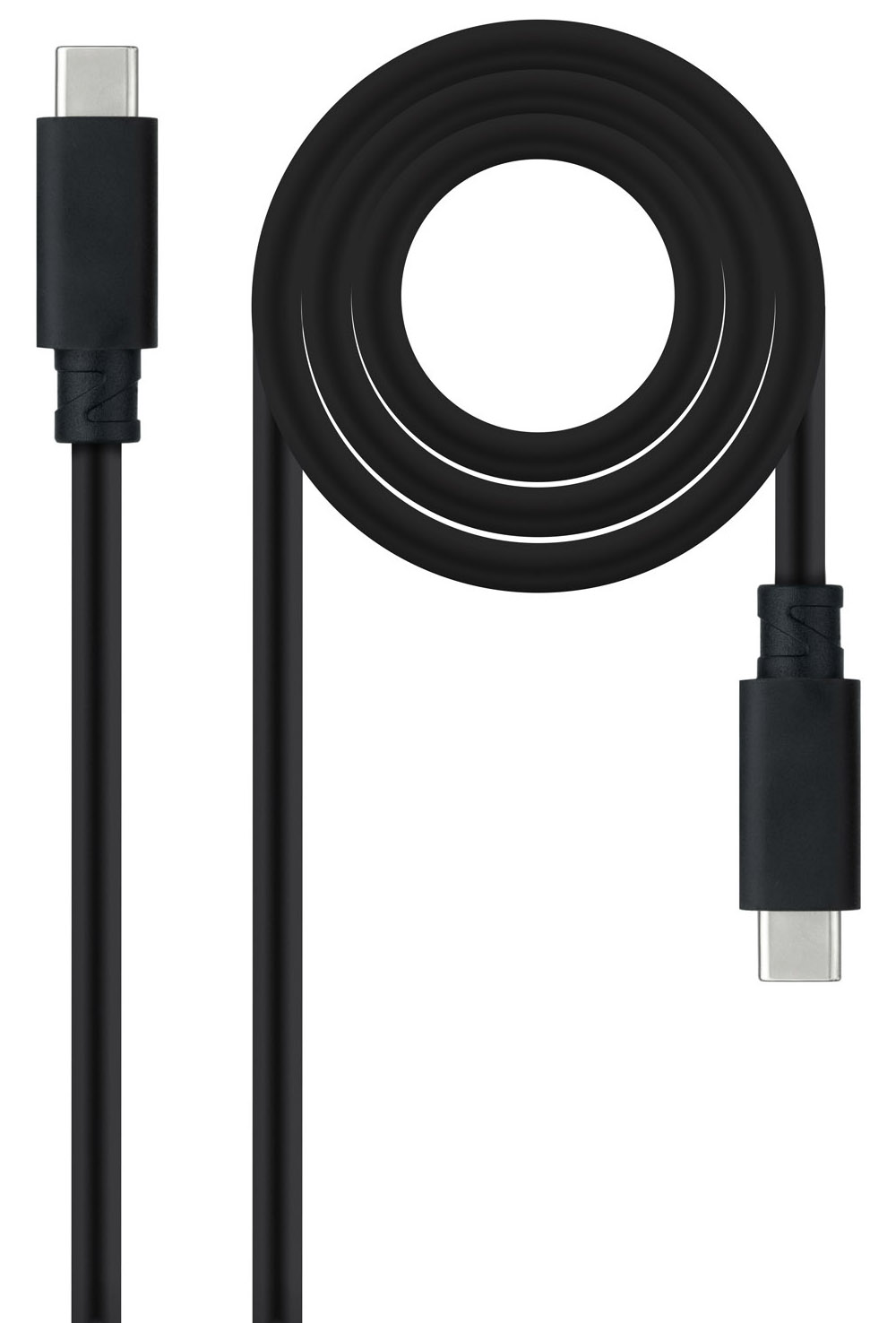 Cable USB-C 3.1 Gen2 Nanocable 10Gbps 5A 4K/60Hz 1.5 M Negro