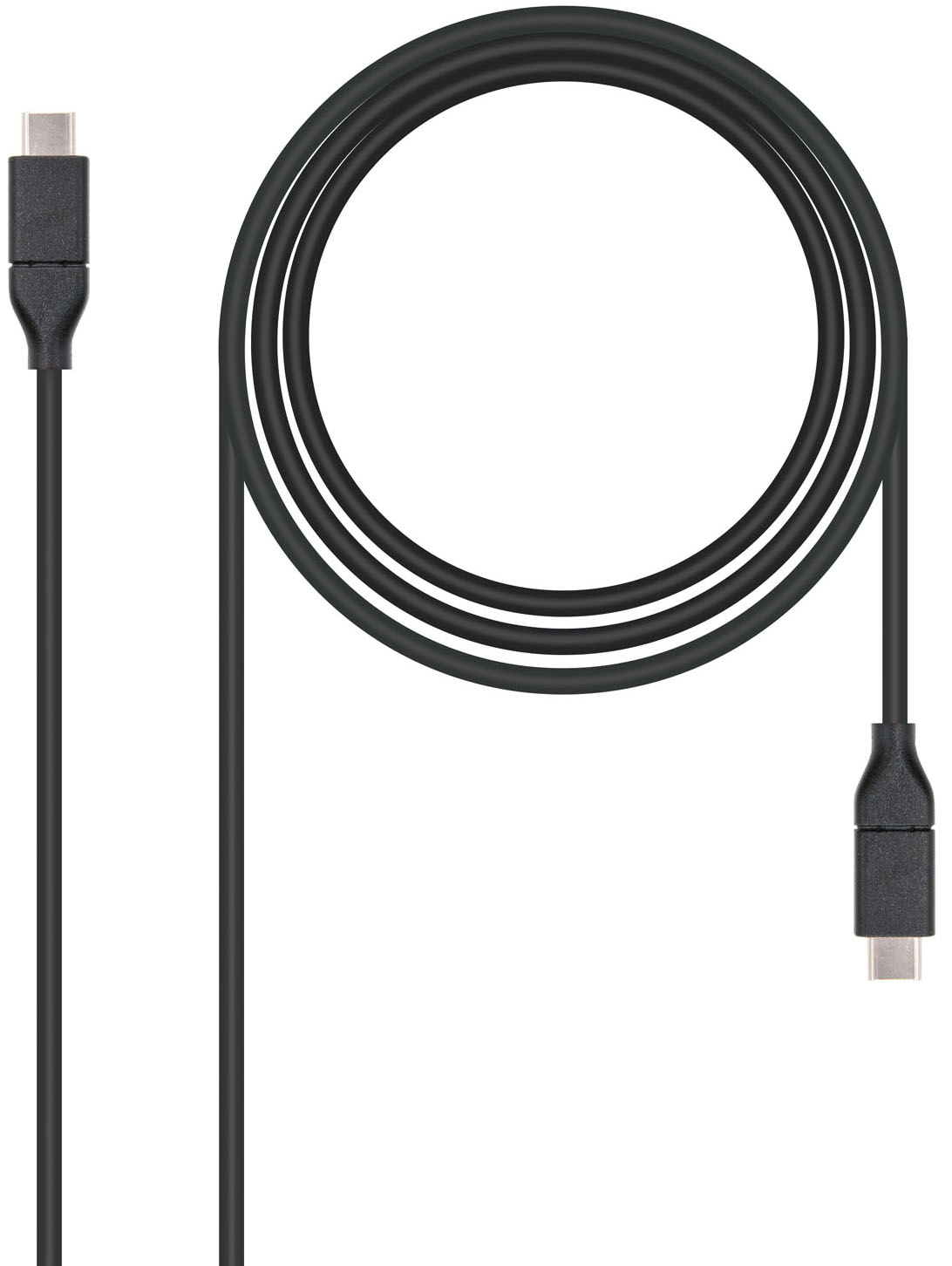Cable USB 3.1 GEN2 10Gbps 5A Nanocable USB-C M/M 1.0 M Negro