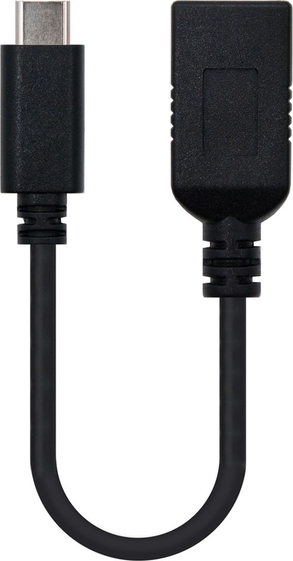 Cable USB 3.1 OTG Nanocable USB-C/M para USB-A/F 15CM Negro