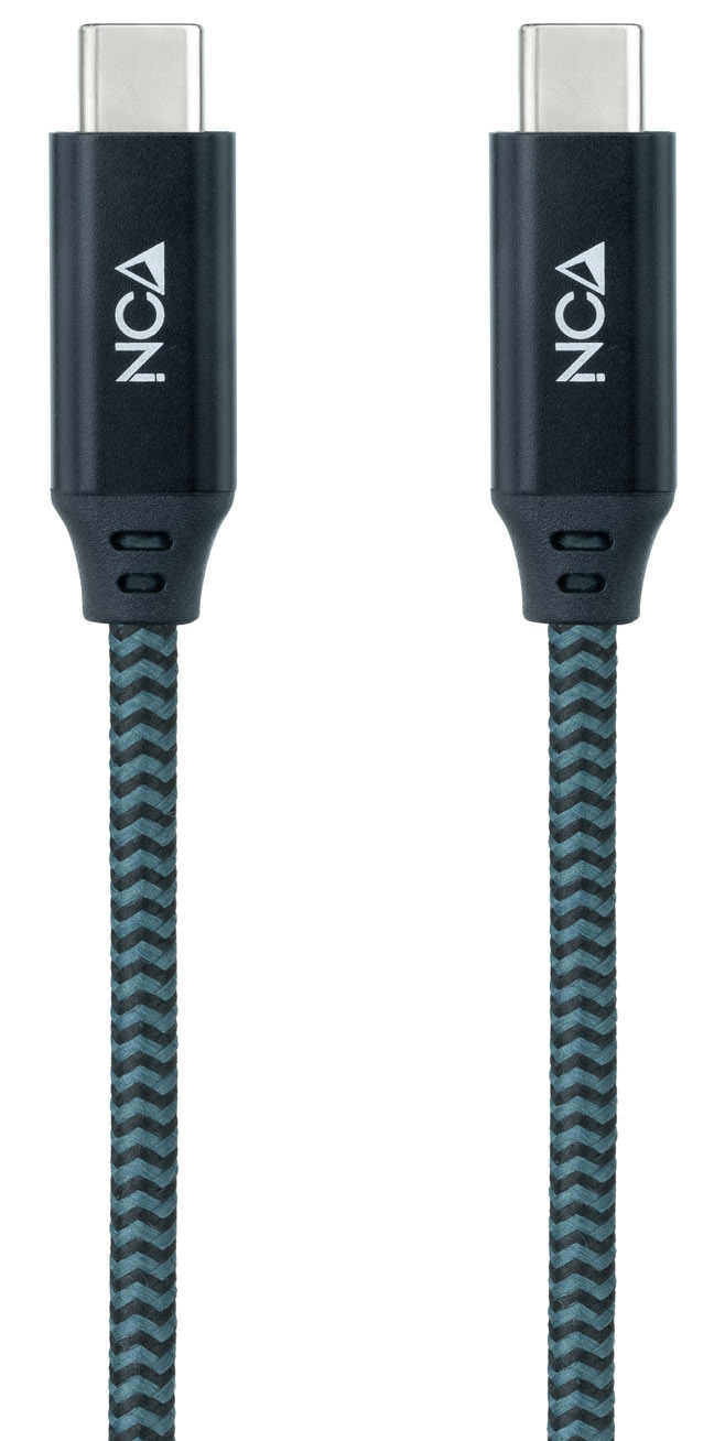 Nanocable - Cable USB 3.2 Gen2x2 Nanocable 20Gbps 5A/100W 4K@60Hz USB-C M/M 0.5 M Gris/Negro