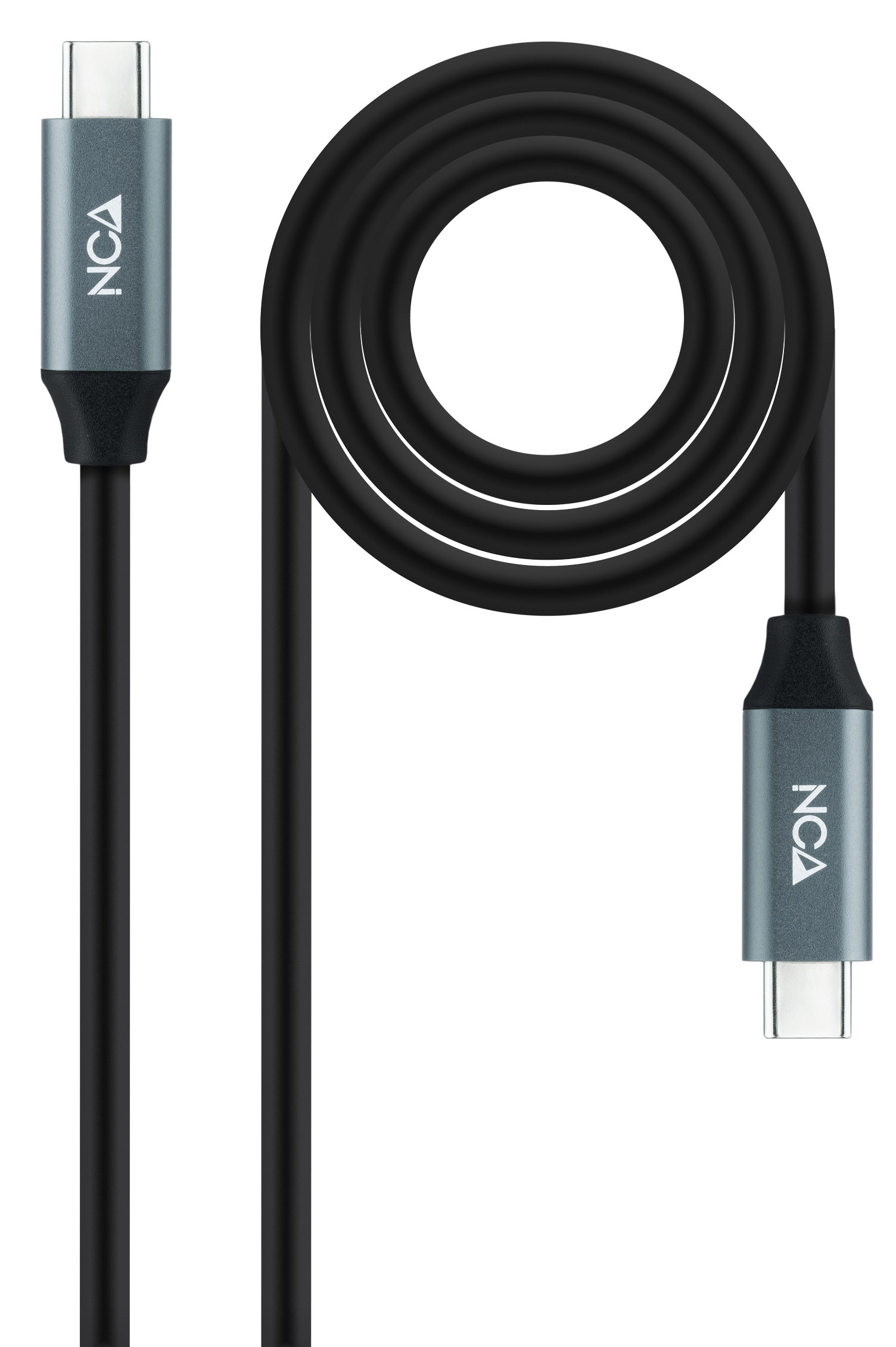 Cable USB 3.2 Gen2x2 Nanocable 20Gbps 5A/100W 4K@60Hz USB-C M/M 1 M Negro