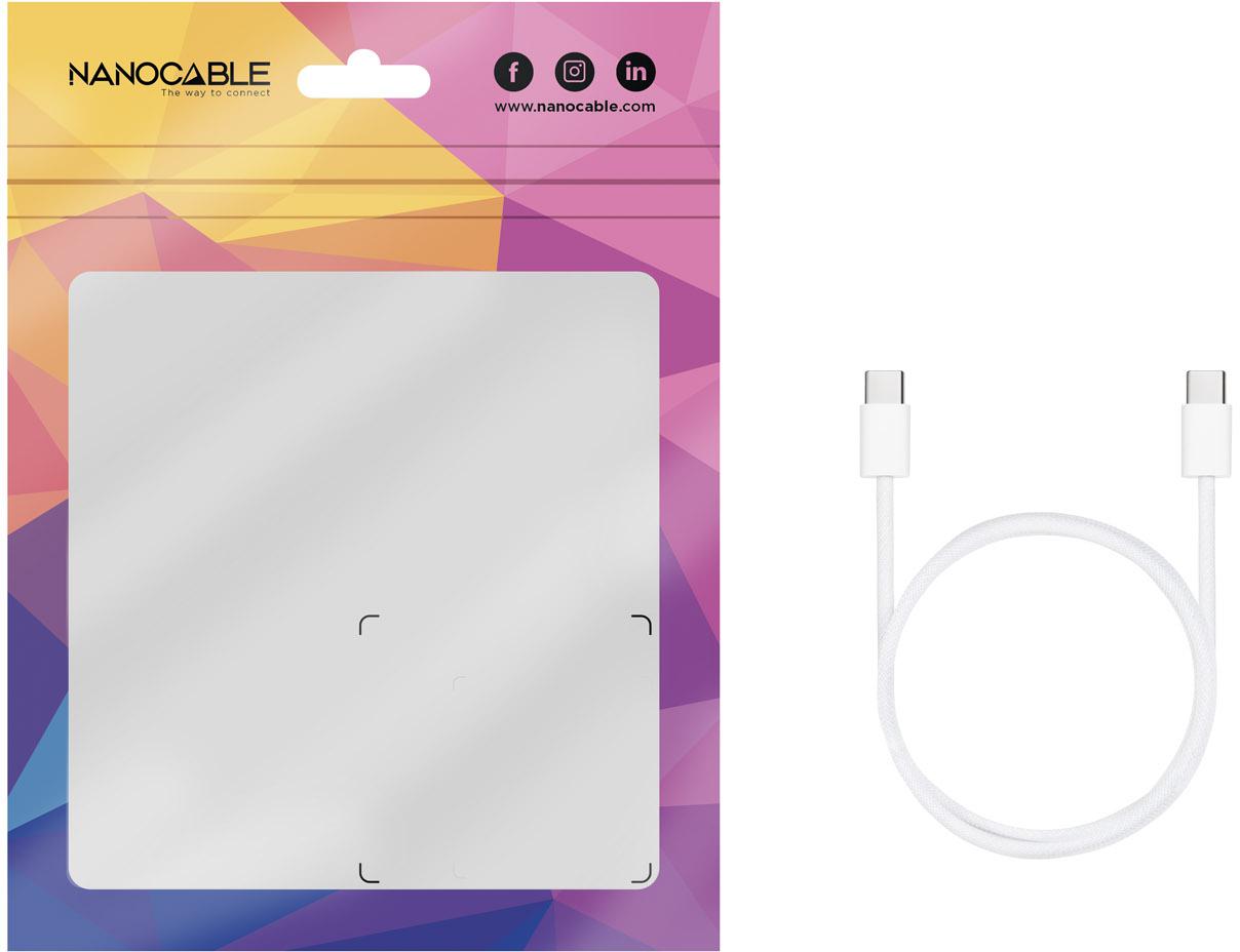 Nanocable - Cable USB 2.0 60W 3A Nanocable USB-C M/M 1 M Branco