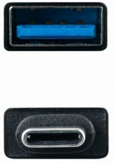 Adaptador USB-C NanoCable USB-C/M para USB-A/F Negro