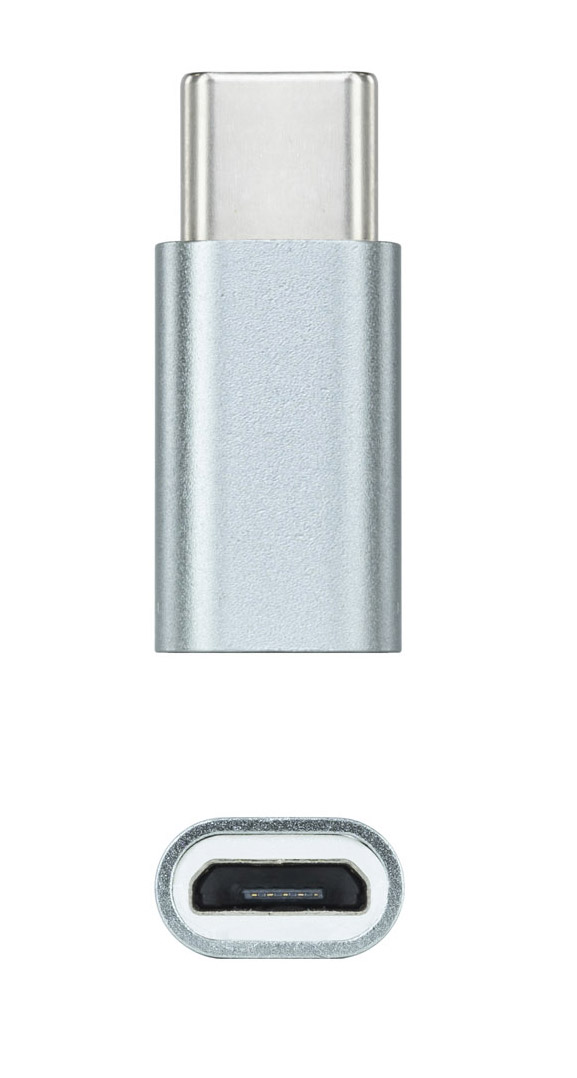Nanocable - Adaptador USB-C NanoCable USB-C/M para USB-A/F Gris