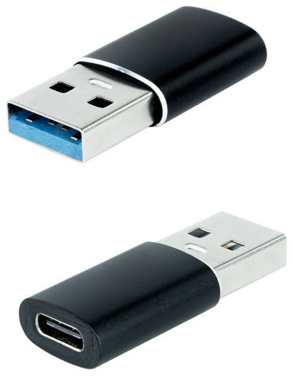 Adaptador USB-A 3.1 NanoCable USB-A/M para USB-C/F Negro