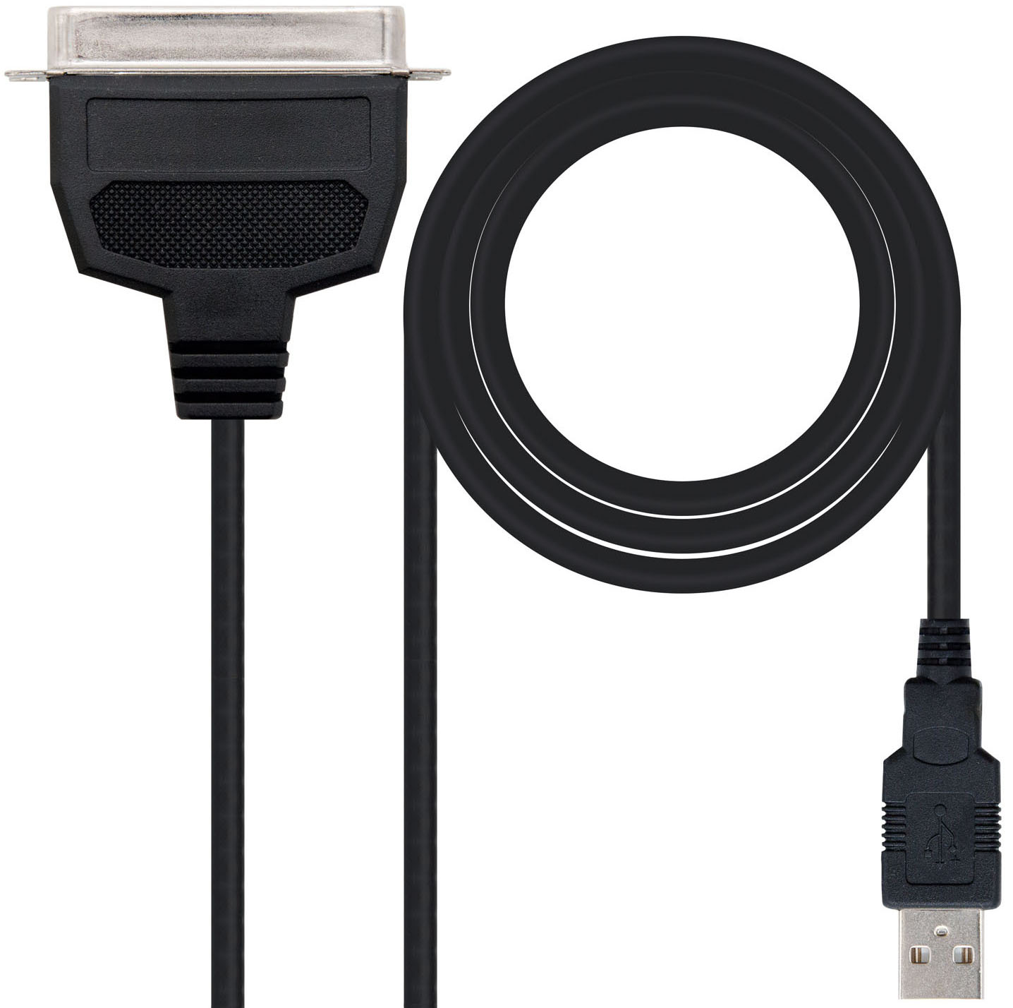 Cable Conversor NanoCable USB Impressora paralela A/M - CN36(IEEE1284)/M 1.5 M Negro