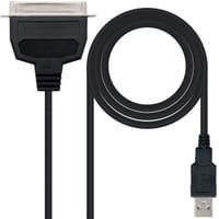 Cable Conversor NanoCable USB Impressora paralela A/M - CN36(IEEE1284)/M 1.5 M Negro