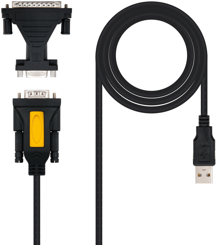 Cable Conversor NanoCable USB a SERIE A/M-RS232 DB9/M DB25/M 1.8 M